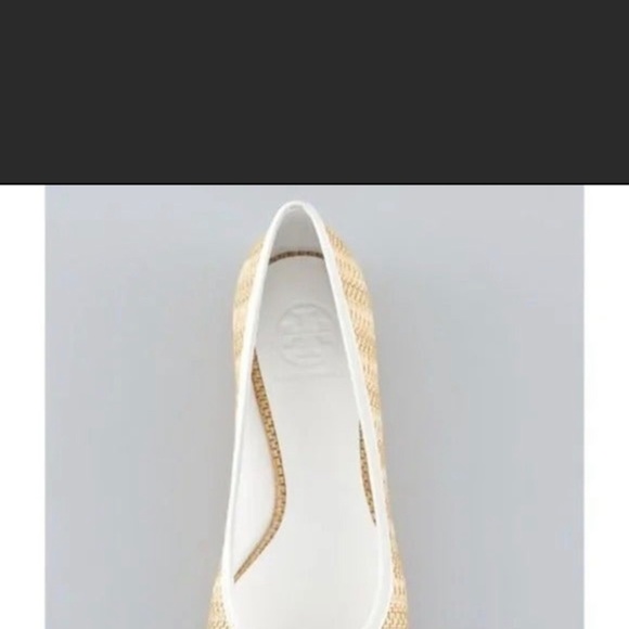 Tory Burch Reva Raffia Straw Ballet Flat - Picture 3 of 8